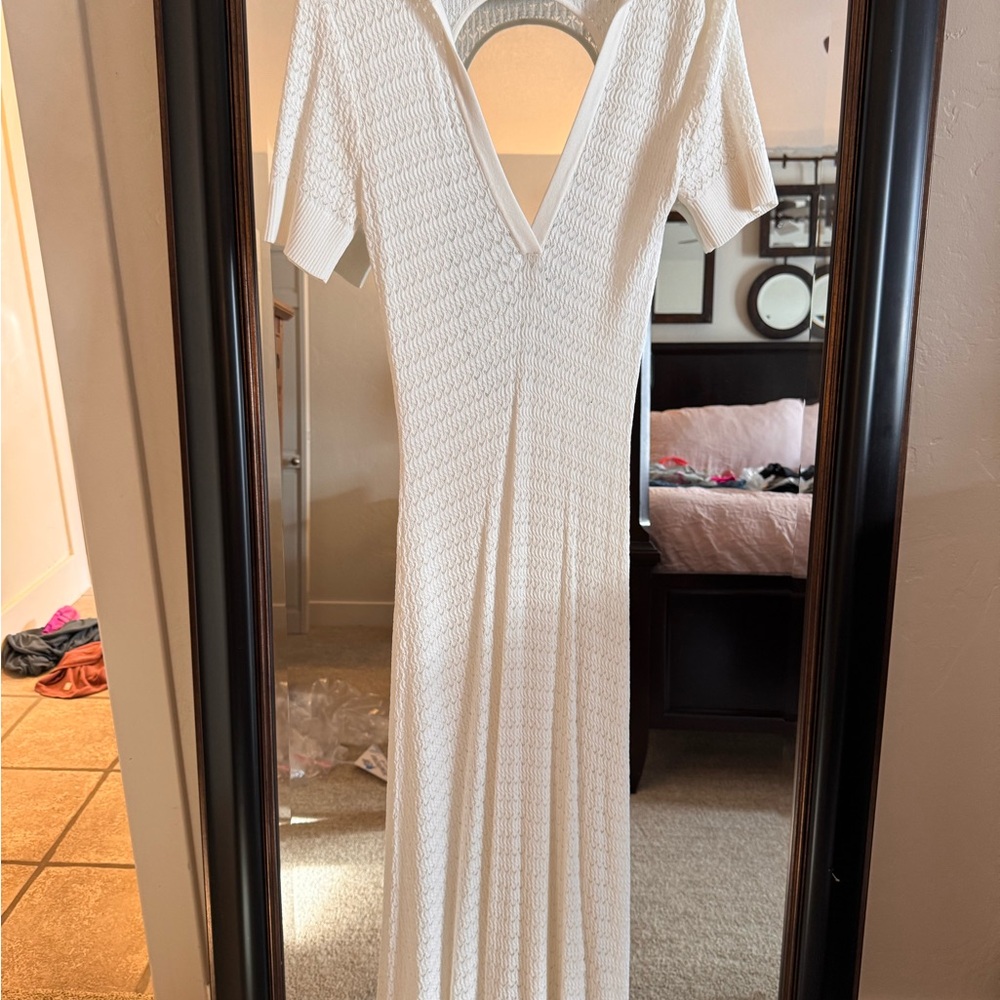 Devon Windsor White Knit Swim Coverup